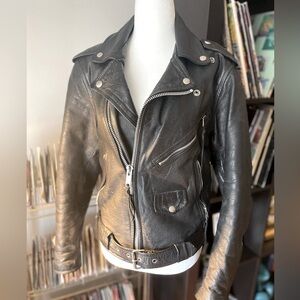 Vintage Leather Motorcycle Jacket